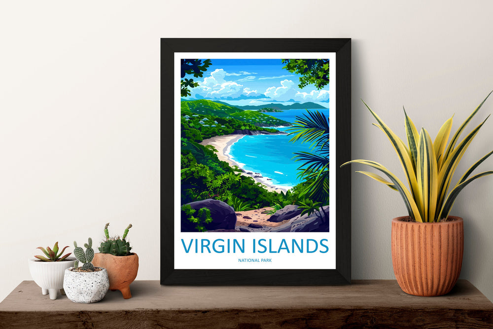 US Virgin Islands Travel Print Wall Art US Virgin Islands Wall Hanging Home Décor US Virgin Islands Gift Art Lovers Wall Art Caribbean