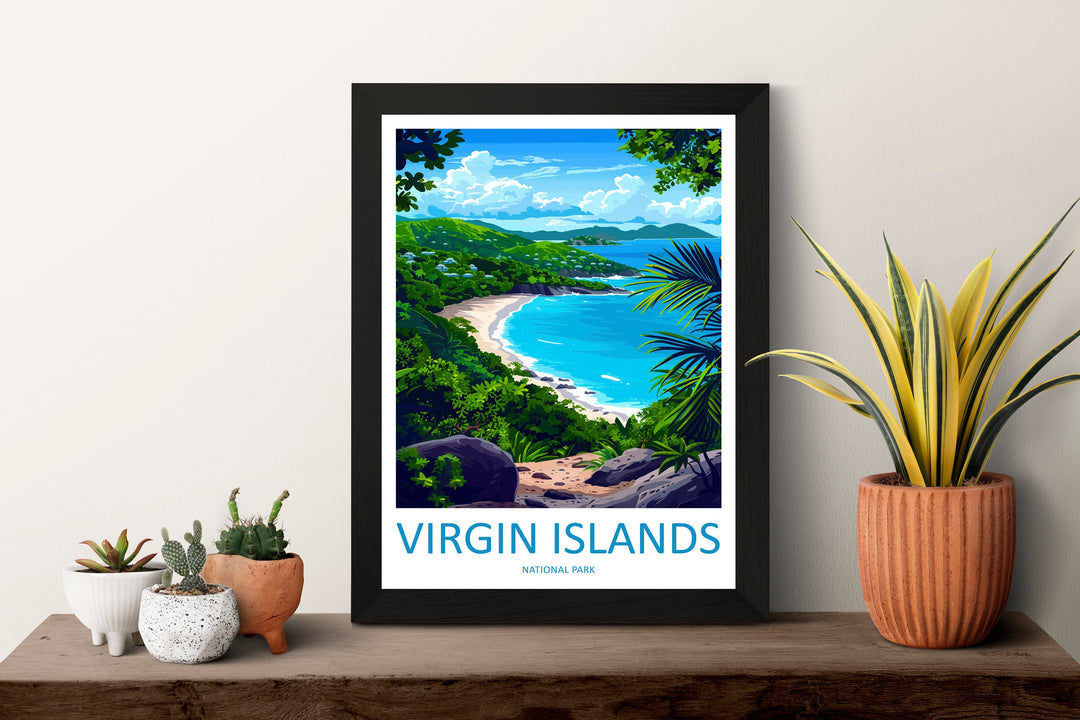 US Virgin Islands Travel Print Wall Art US Virgin Islands Wall Hanging Home Décor US Virgin Islands Gift Art Lovers Wall Art Caribbean