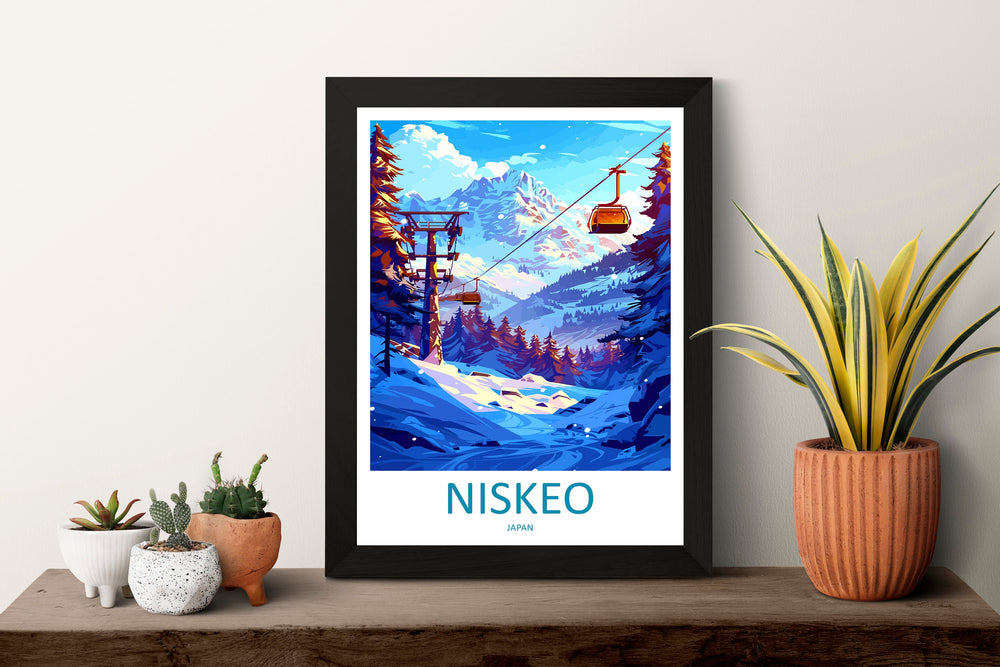 Niseko Travel Print Wall Art Niseko Wall Hanging Home Décor Niseko Gift Art Lovers Ski Art Lover Gift Niseko Print Skiing Niseko Ski Art