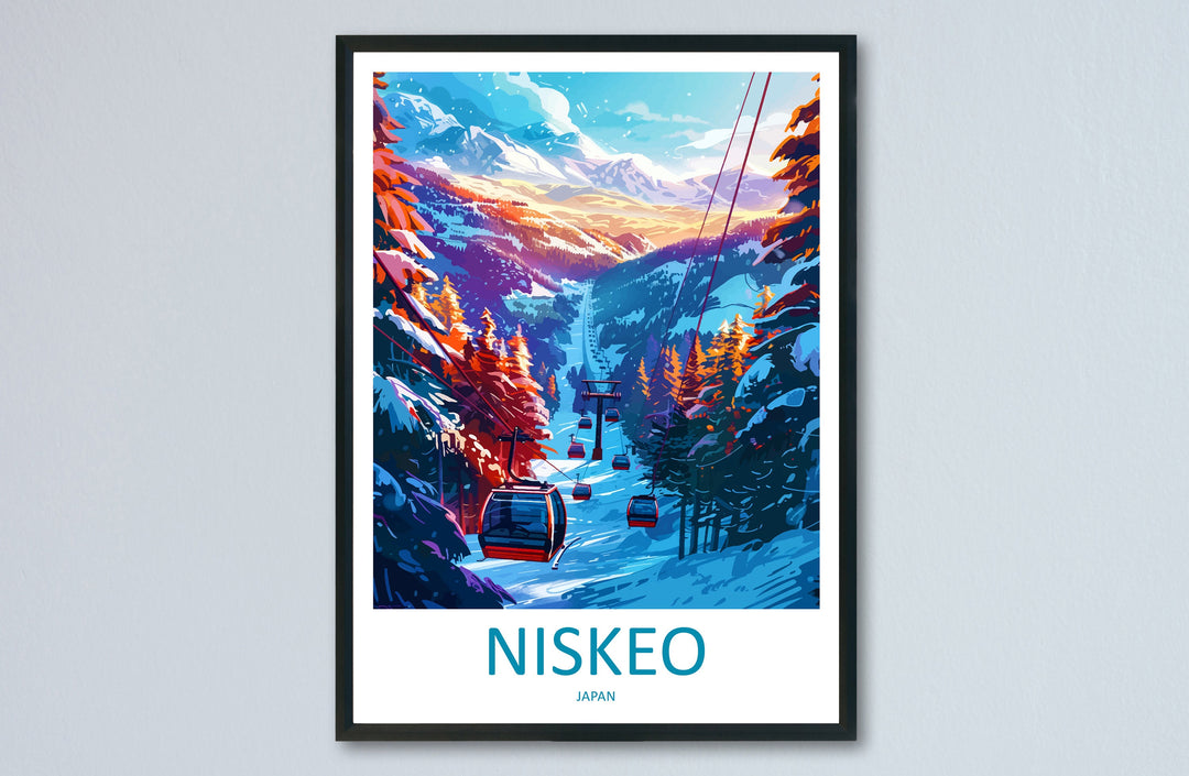 Niseko Travel Print Wall Art Niseko Wall Hanging Home Décor Niseko Gift Art Lovers Ski Art Lover Gift Niseko Print Skiing Niseko Ski Art