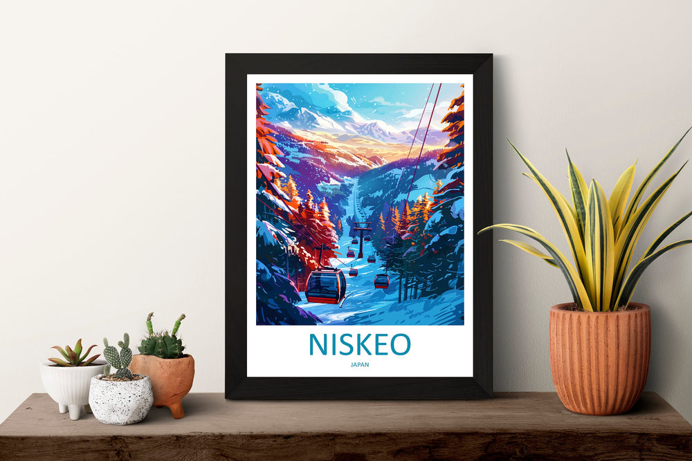 Niseko Travel Print Wall Art Niseko Wall Hanging Home Décor Niseko Gift Art Lovers Ski Art Lover Gift Niseko Print Skiing Niseko Ski Art