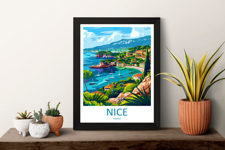 Nice France Print Nice France Home Decor Cityscape Art Print Nice France Wall Art for Travel Enthusiast Gift Wall Hanging Nice France Poster