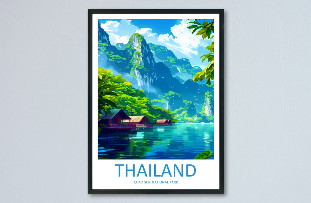 Khao Sok National Park Travel Print Wall Art Khao Sok Wall Hanging Home Decor Khao Sok Art Lovers Wall Art Thailand Travel Print Gift