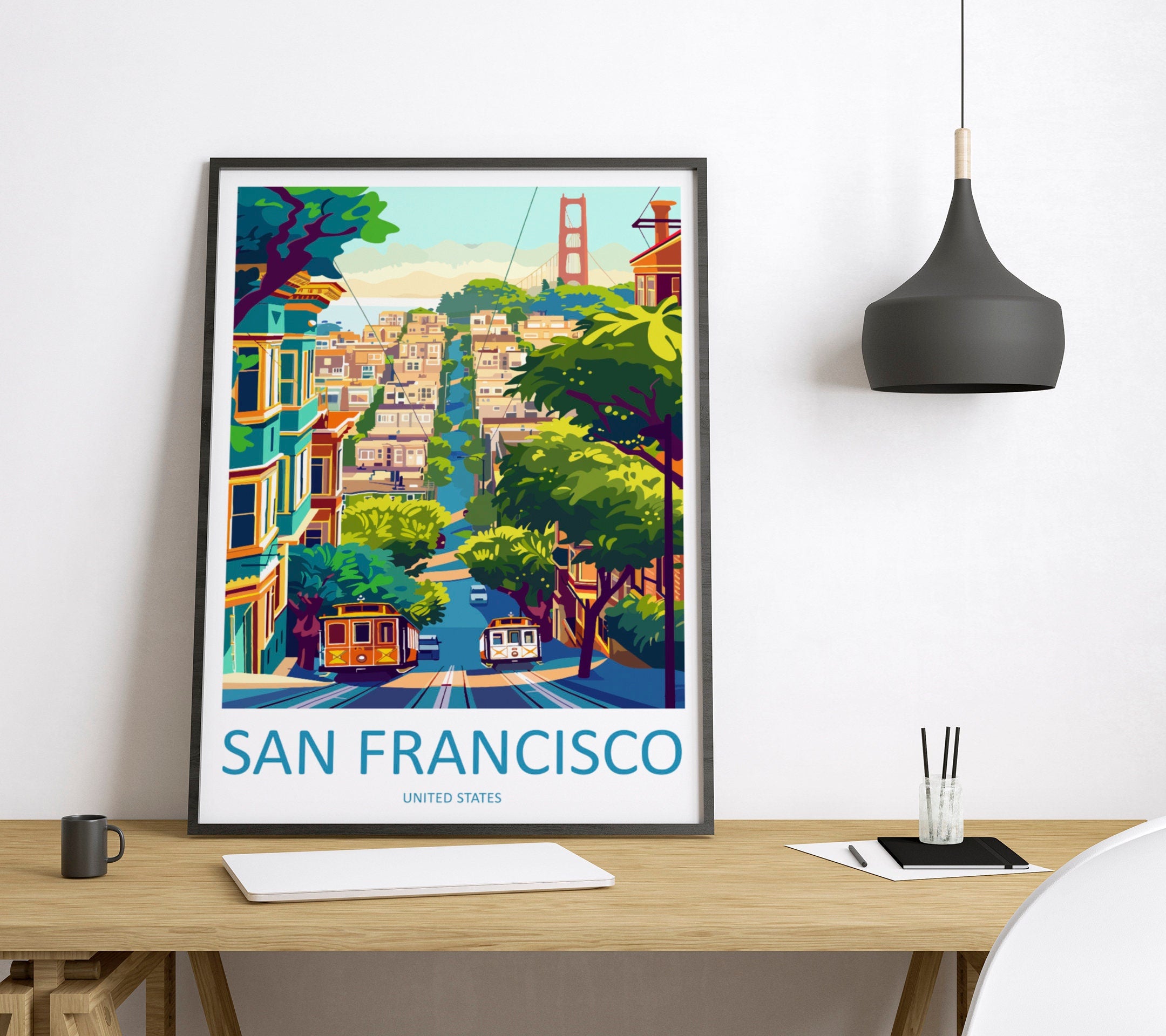 San Francisco Golden Gate Travel Print