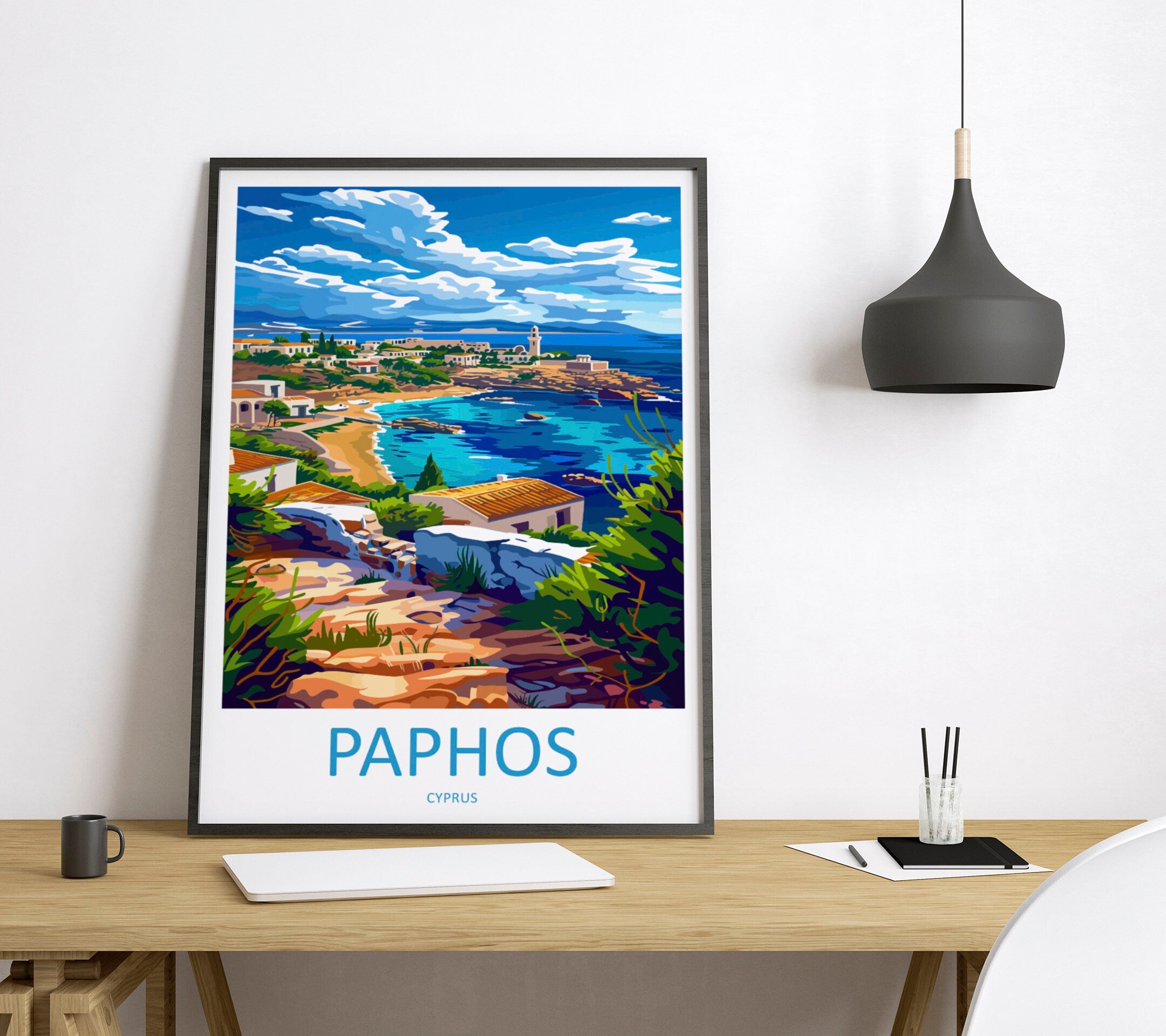 Paphos Travel Print Paphos Home Décor Cyprus Art Print Paphos Wall Print For Gift Wall Hanging Art Travel Paphos Artwork