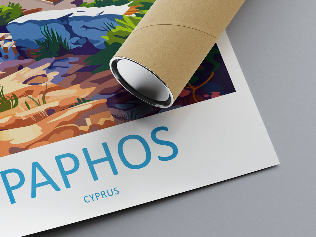 Paphos Travel Print Paphos Home Décor Cyprus Art Print Paphos Wall Print For Gift Wall Hanging Art Travel Paphos Artwork