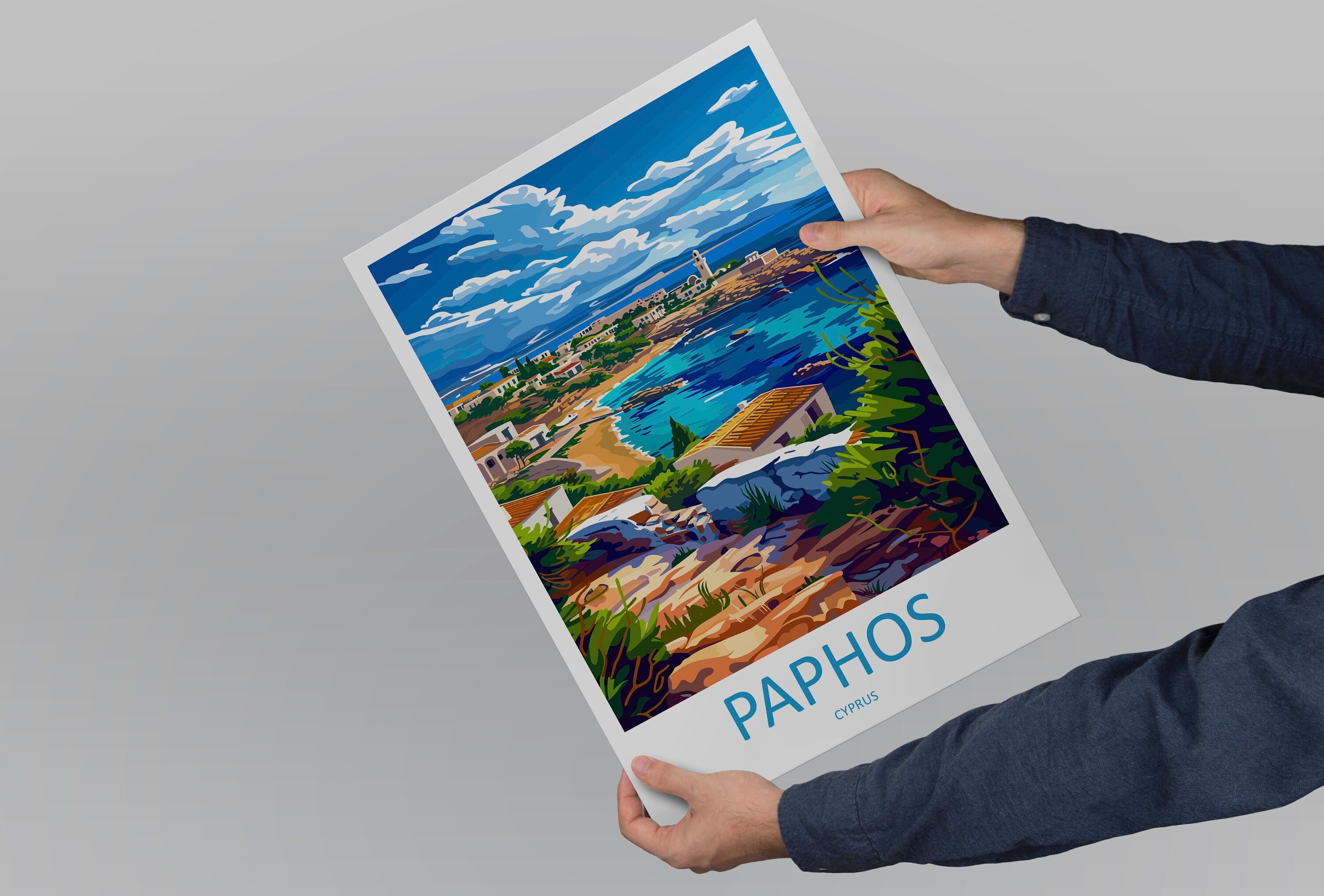 Paphos Travel Print Paphos Home Décor Cyprus Art Print Paphos Wall Print For Gift Wall Hanging Art Travel Paphos Artwork