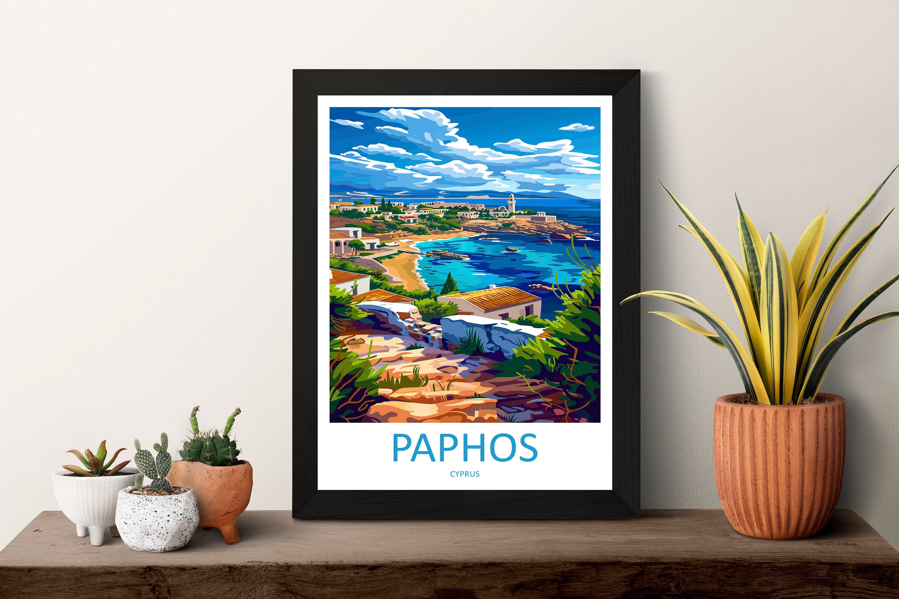 Paphos Travel Print Paphos Home Décor Cyprus Art Print Paphos Wall Print For Gift Wall Hanging Art Travel Paphos Artwork