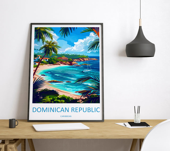 Dominican Republic Travel Print Wall Art Dominican Republic Wall Hanging Home Décor Dominican Republic Gift Art Lovers Wall Art Caribbean