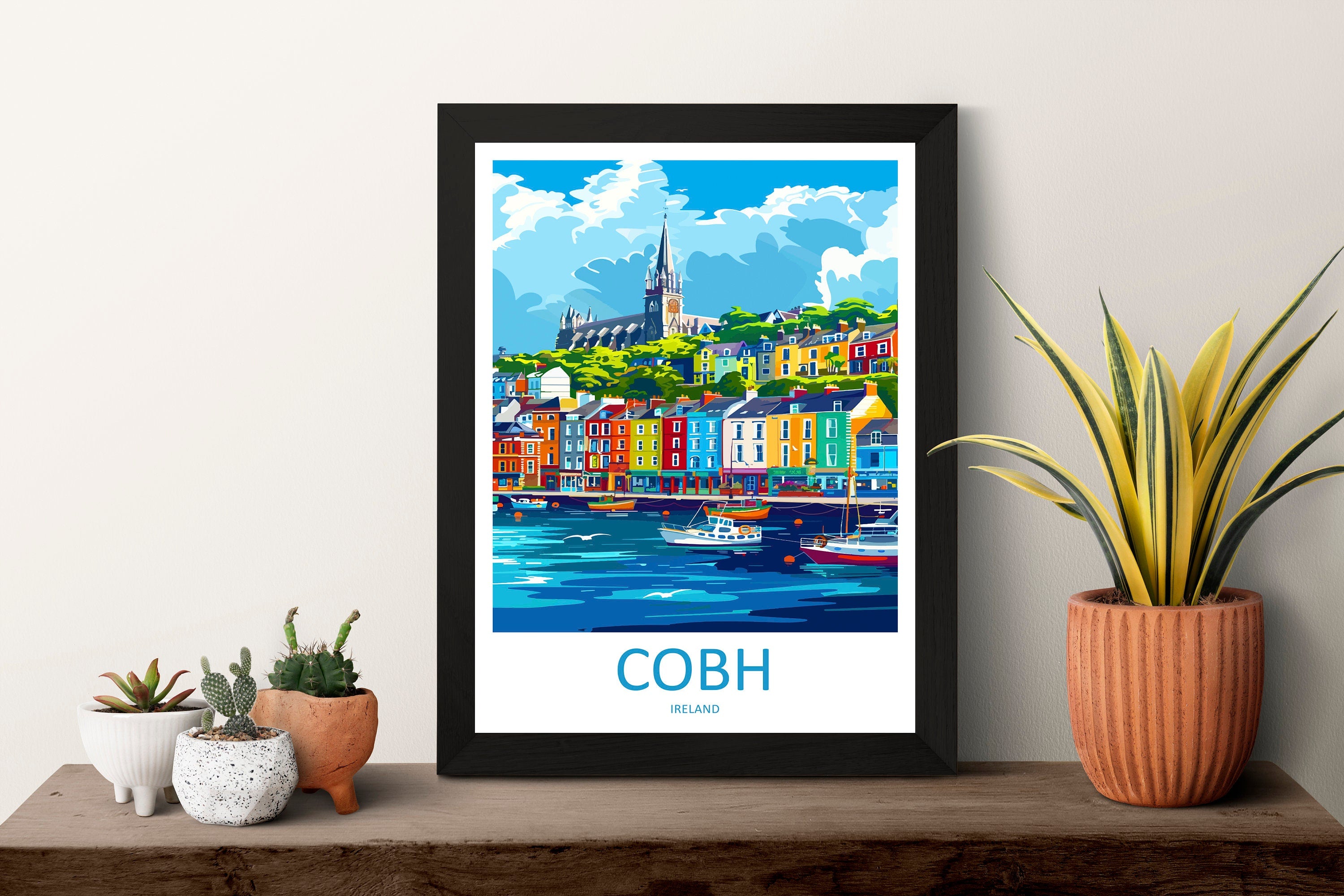 Cobh Skyline Print Cobh Home Decor Skyline City Art Print Cobh