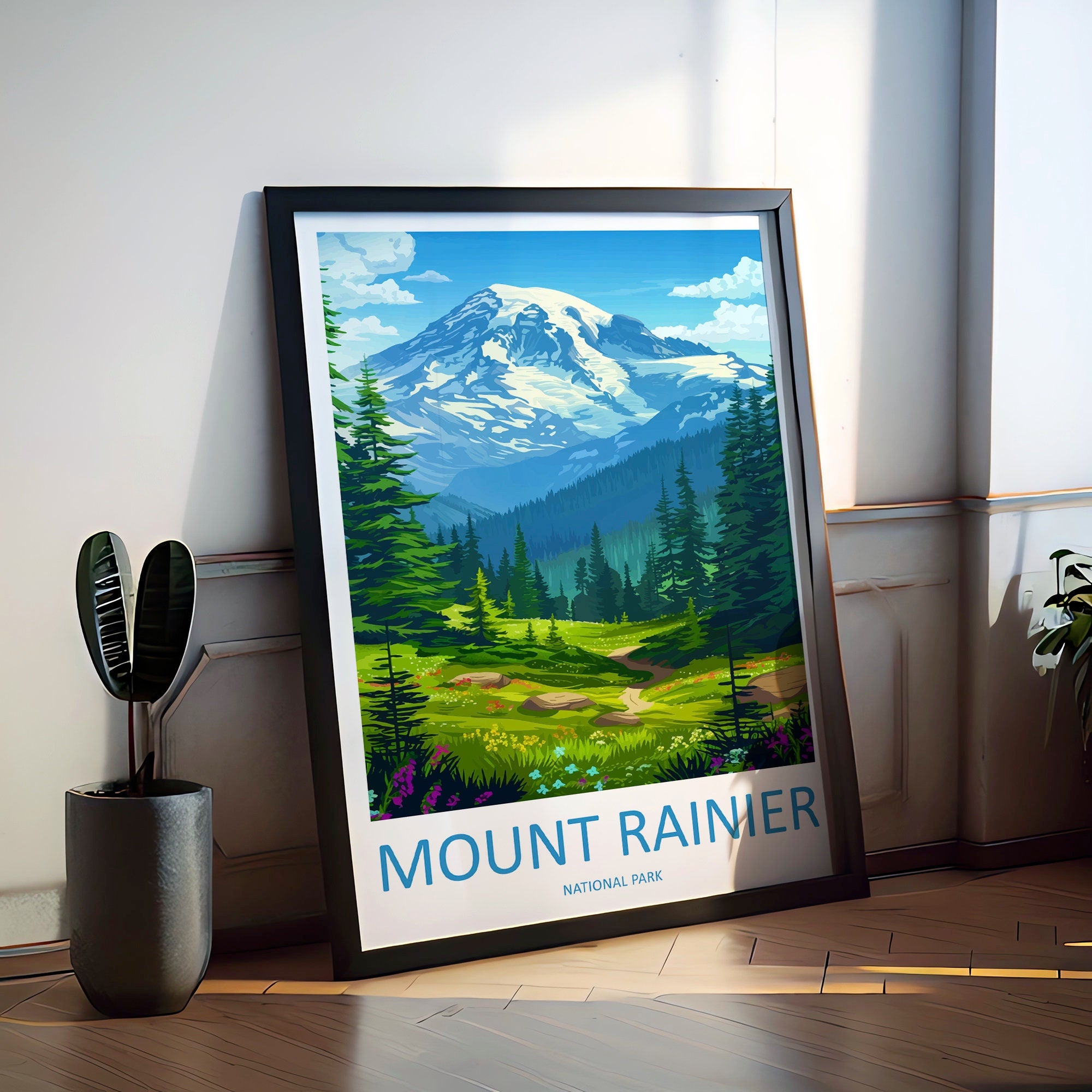 Mount Rainier National Park Travel Print