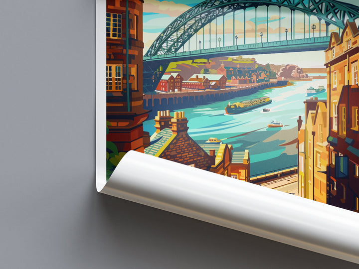 Newcastle Travel Print Wall Art Newcastle Wall Hanging Home Décor Newcastle Gift Art Lovers England Art Lover Gift Newcastle City Art Print