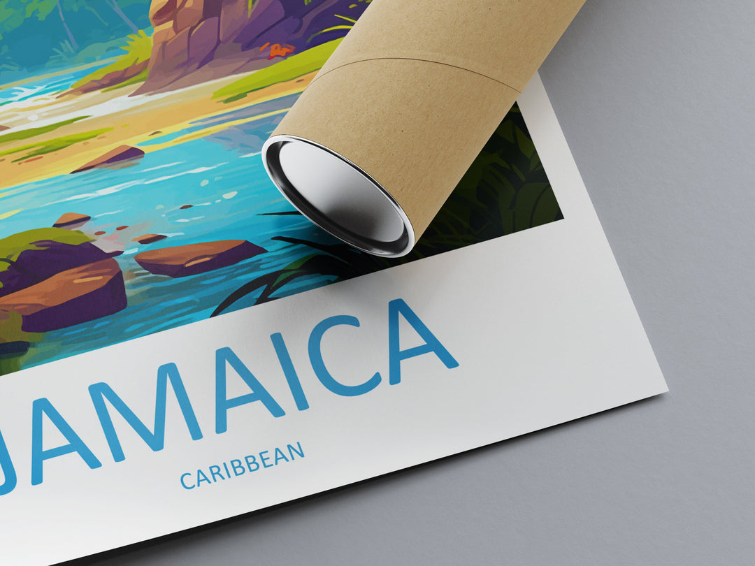 Jamaica Travel Print Wall Art Jamaica Wall Hanging Home Décor Jamaica Gift Art Lovers Wall Art Caribbean Travel Print Poster Gift