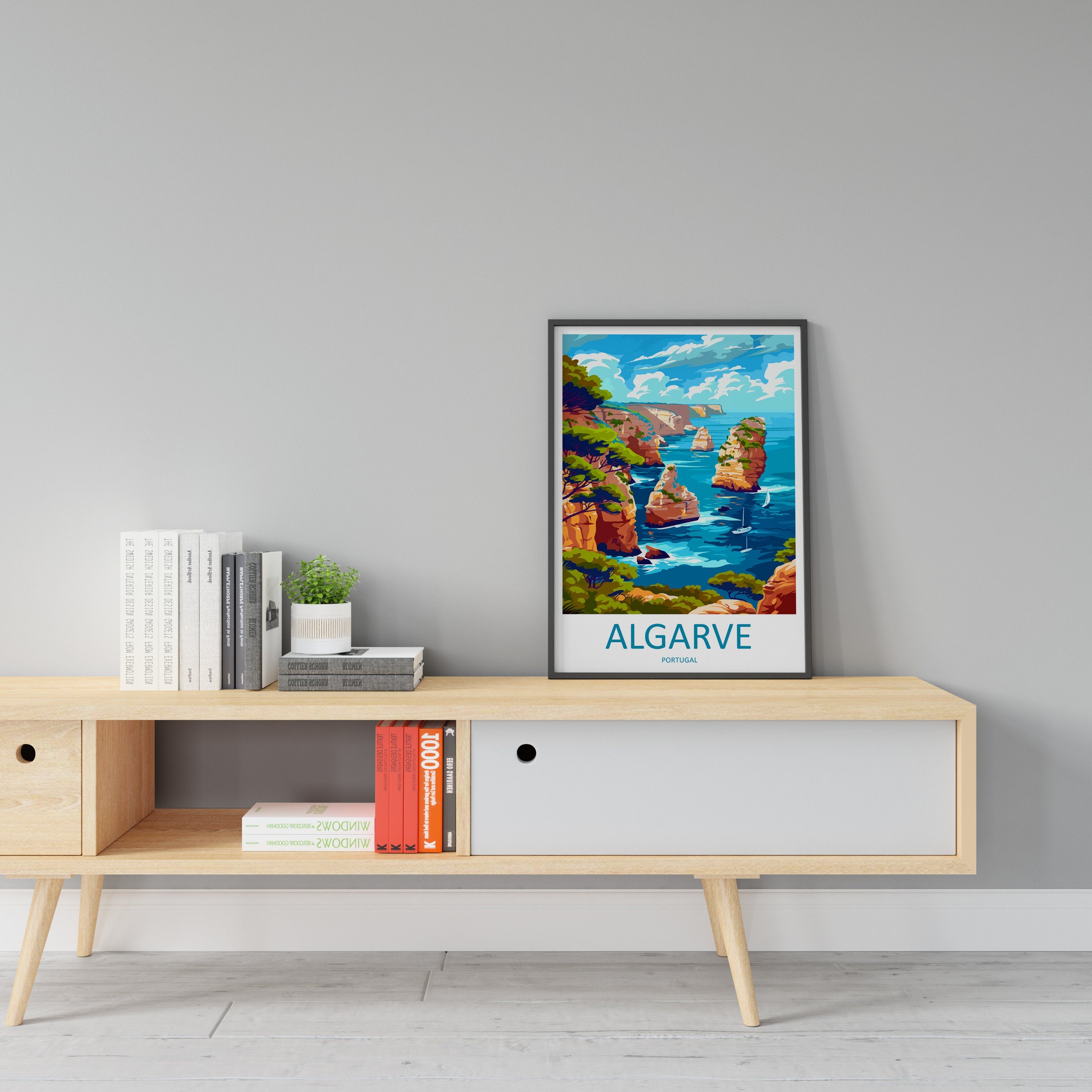 Algarve Travel Print Wall Art Algarve Wall Hanging Home Décor Algarve Gift Art Lovers Portugal Art Lover Gift Algarve Wall Décor Algarve Art