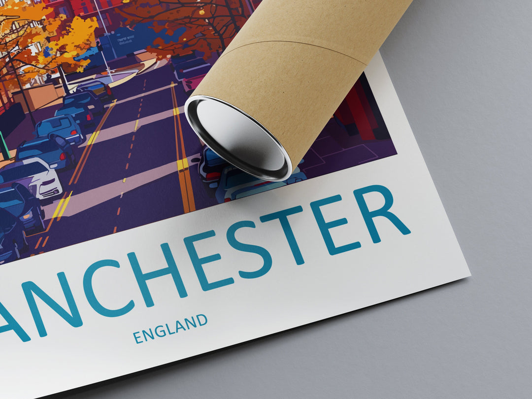 Manchester Travel Print Wall Art Manchester Wall Hanging Home Décor Manchester Gift Art Lovers England Art Lover Gift Manchester Travel Art