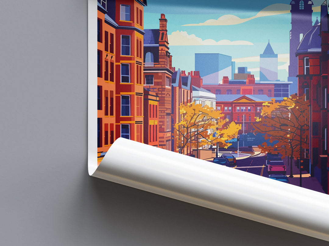 Manchester Travel Print Wall Art Manchester Wall Hanging Home Décor Manchester Gift Art Lovers England Art Lover Gift Manchester Travel Art