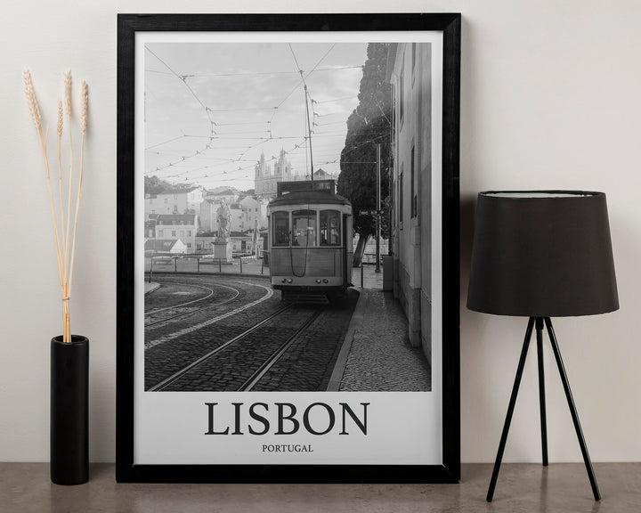 Lisbon Photo Print of Yellow Tram Travel Photo Lisbon Art Decor Photo Travel Art Gift For Travel Artwork Wall Art Framed Photo Travel Print