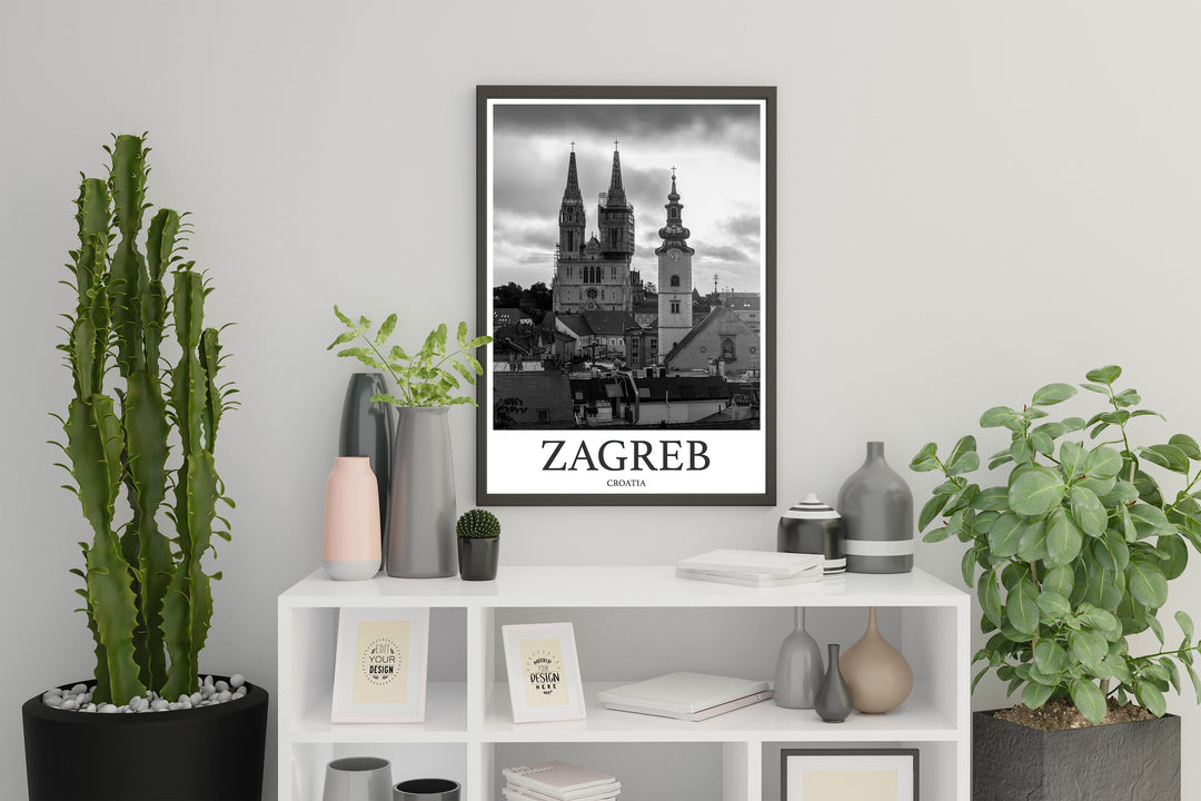 Zagreb Photo Print of Zagreb Travel Photo Croatia Art Decor Photo Travel Art Gift For Travel Artwork Wall Art Framed Photo Travel Print