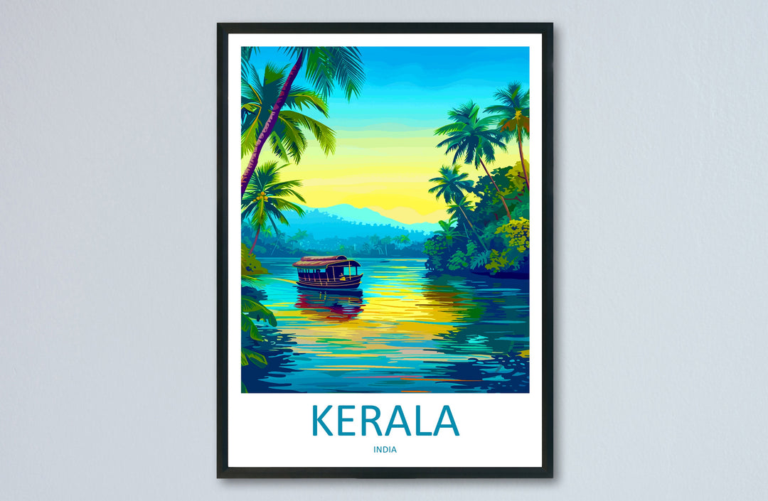 Kerala Travel Print Wall Art Kerala Wall Hanging Home Décor Kerala Gift Art Lovers India Art Lover Gift Wall Décor