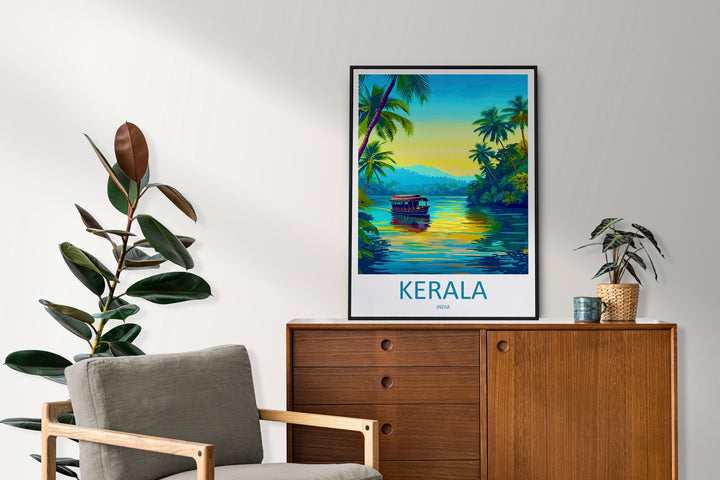 Kerala Travel Print Wall Art Kerala Wall Hanging Home Décor Kerala Gift Art Lovers India Art Lover Gift Wall Décor