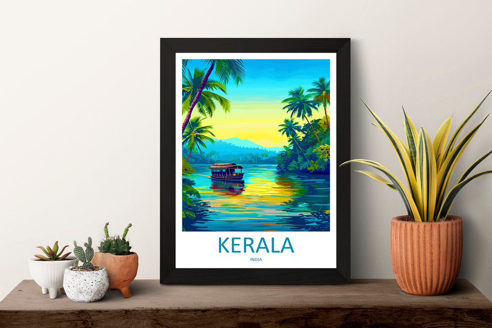 Kerala Travel Print Wall Art Kerala Wall Hanging Home Décor Kerala Gift Art Lovers India Art Lover Gift Wall Décor