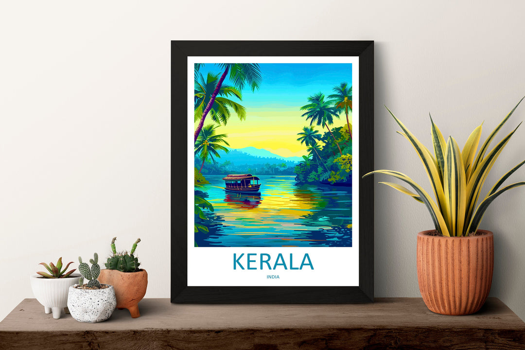 Kerala Travel Print Wall Art Kerala Wall Hanging Home Décor Kerala Gift Art Lovers India Art Lover Gift Wall Décor