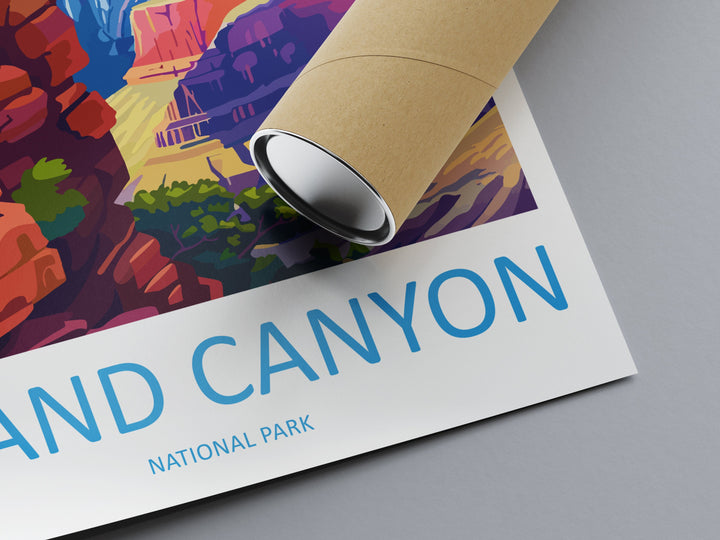 Grand Canyon National Park Travel Print Wall Art Grand Canyon Wall Hanging Home Décor Grand Canyon Gift Art Lovers Arizona Art Lover Gift