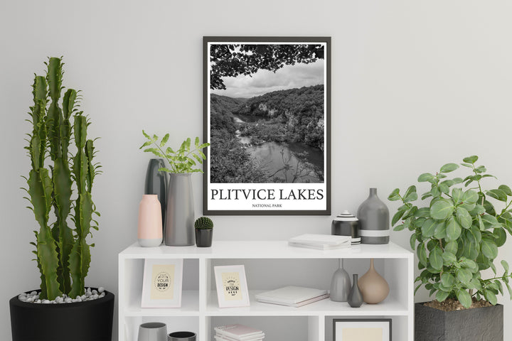 Plitvice Lakes Photo Print of Plitvice Lakes Croatia Travel Photo Hanging Decor Photo Travel Art Gift For Travel Artwork Wall Art Framed