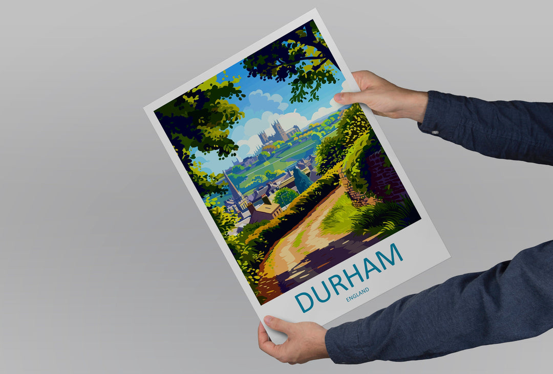 Durham Travel Print Wall Art Durham Wall Hanging Home Décor Durham Gift Art Lovers England Art Lover Gift Durham Travel Art Gift
