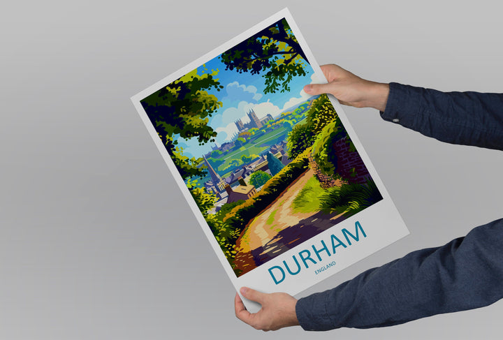 Durham Travel Print Wall Art Durham Wall Hanging Home Décor Durham Gift Art Lovers England Art Lover Gift Durham Travel Art Gift