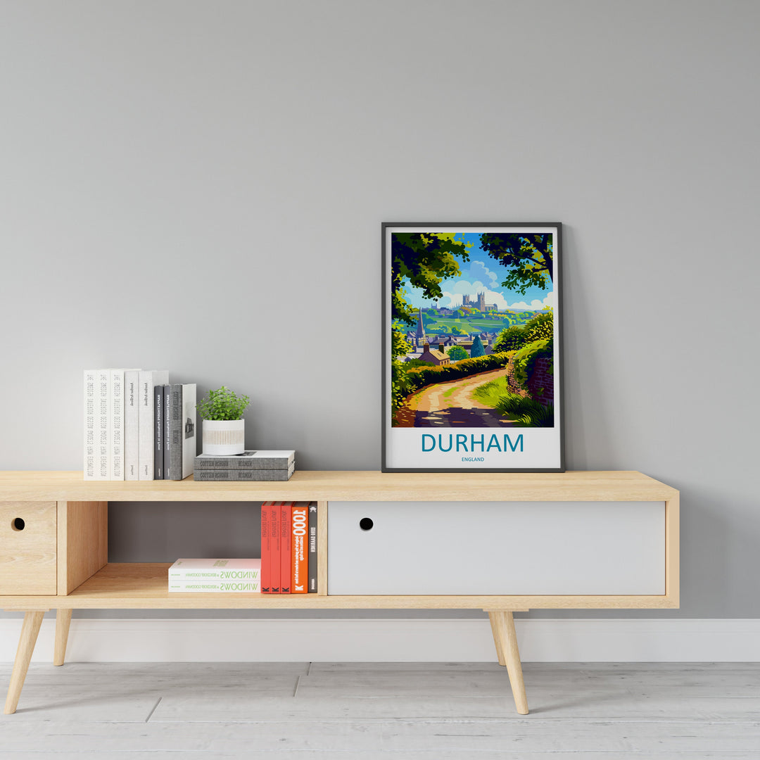 Durham Travel Print Wall Art Durham Wall Hanging Home Décor Durham Gift Art Lovers England Art Lover Gift Durham Travel Art Gift