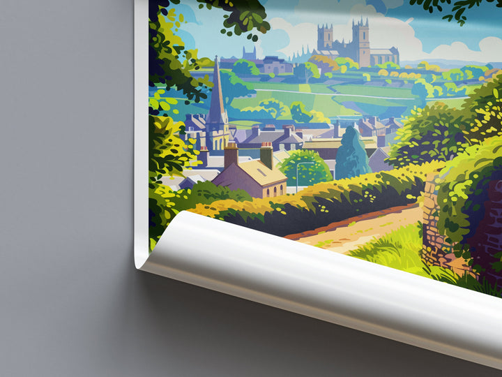Durham Travel Print Wall Art Durham Wall Hanging Home Décor Durham Gift Art Lovers England Art Lover Gift Durham Travel Art Gift