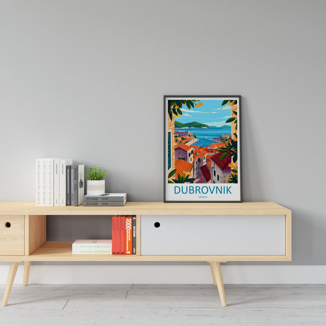 Dubrovnik Travel Print Wall Art Dubrovnik Wall Hanging Home Décor Dubrovnik Gift Art Lovers Croatia Art Lover Gift Dubrovnik Poster
