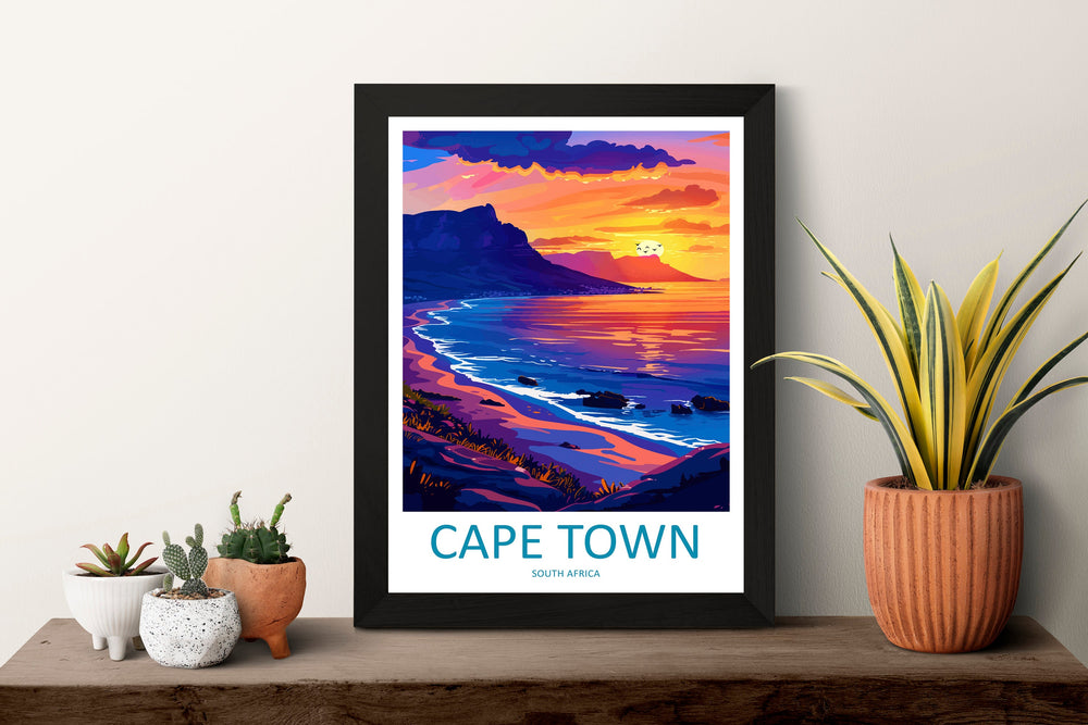 Cape Town Travel Print Wall Art Cape Town Wall Hanging Home Décor Cape Town Gift Art Lovers South Africa Art Print Cape Town Wall Décor Art