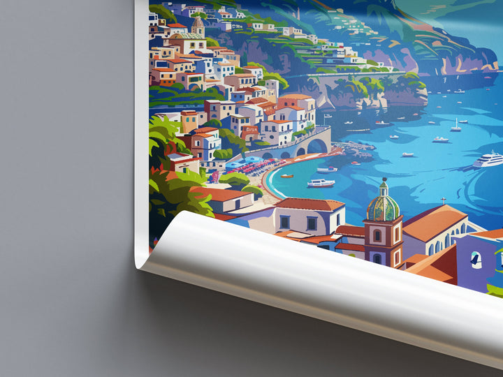 Amalfi Travel Print Wall Art Amalfi Wall Hanging Home Décor Amalfi Gift Art Lovers Italy Art Lover Gift Amalfi Print Amalfi Travel Gift Art