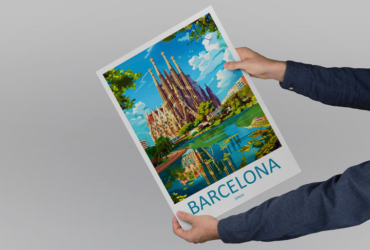 Barcelona Travel Print Wall Art Barcelona Wall Hanging Home Décor Barcelona Gift Art Lovers Spain Art Lover Gift Barcelona Print Spain Art