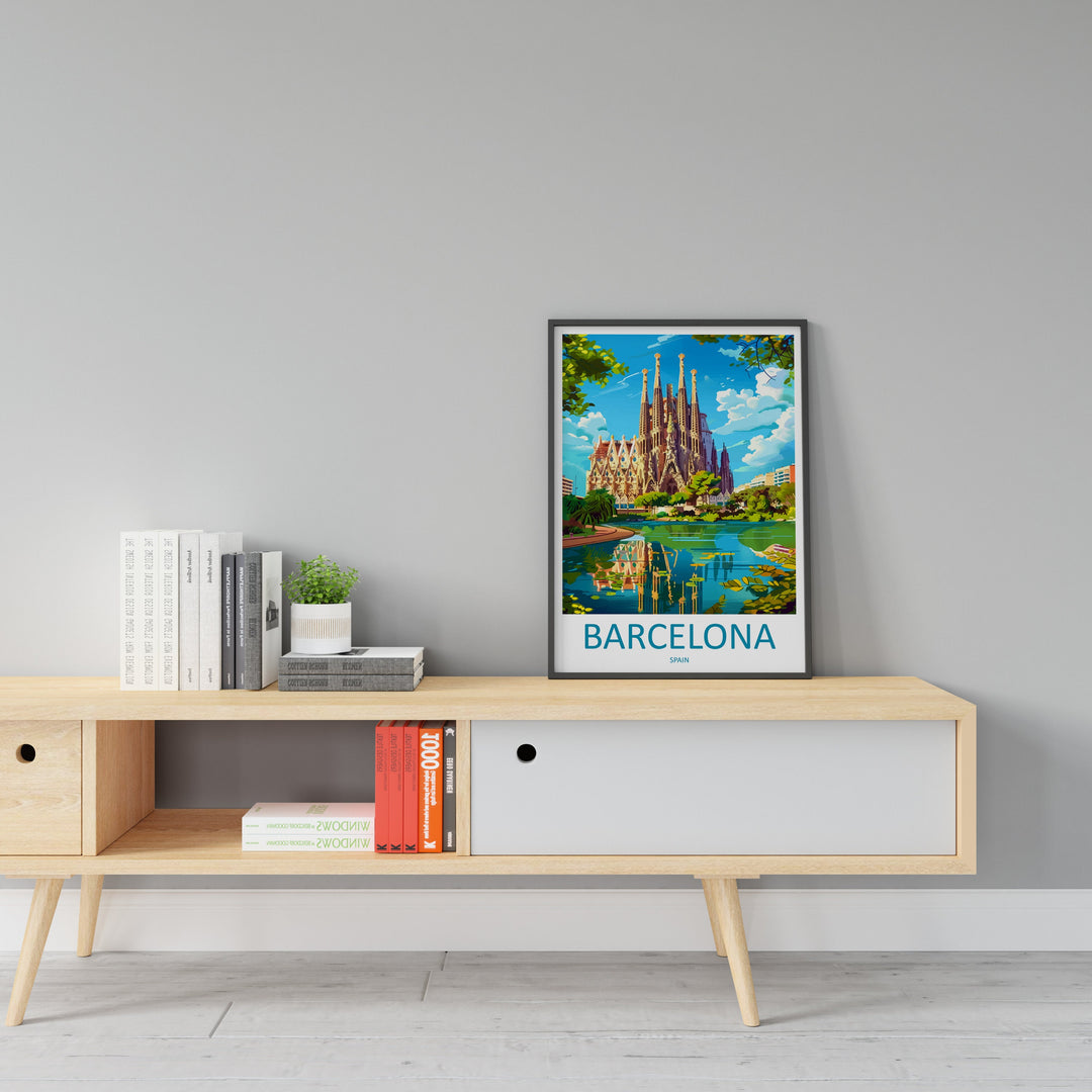 Barcelona Travel Print Wall Art Barcelona Wall Hanging Home Décor Barcelona Gift Art Lovers Spain Art Lover Gift Barcelona Print Spain Art