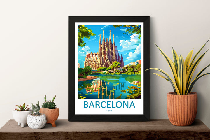 Barcelona Travel Print Wall Art Barcelona Wall Hanging Home Décor Barcelona Gift Art Lovers Spain Art Lover Gift Barcelona Print Spain Art