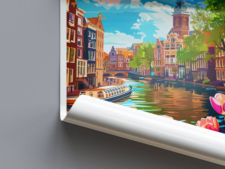 Amsterdam Travel Print Wall Art Amsterdam Wall Hanging Home Décor Amsterdam Gift Art Lovers Netherlands Art Lover Gift Amsterdam Decor