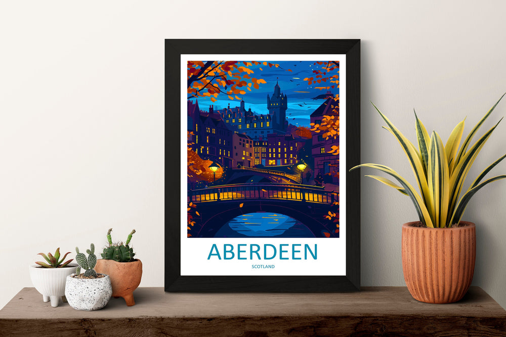 Aberdeen Print Aberdeen Home Décor Scotland City Art Print Aberdeen Wall Art for Scotland Enthusiast Gift Wall Hanging Aberdeen Cityscape