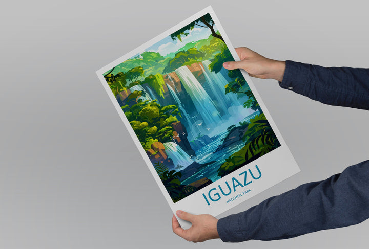 Iguazu Falls Travel Print Wall Art Iguazu Falls Wall Hanging Home Decor Iguazu Falls Gift Art Lovers Wall Art Print Art Iguazu Falls Art