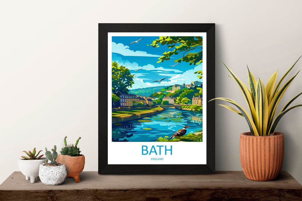 Bath Travel Print Wall Art Bath Wall Hanging Home Décor Bath Gift Art Lovers England Art Lover Gift Bath City England Travel Art Gift