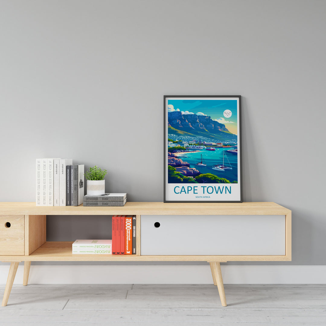 Cape Town Travel Print Wall Art Cape Town Wall Hanging Home Décor Cape Town Gift Art Lovers South Africa Art Print Cape Town Wall Décor Art