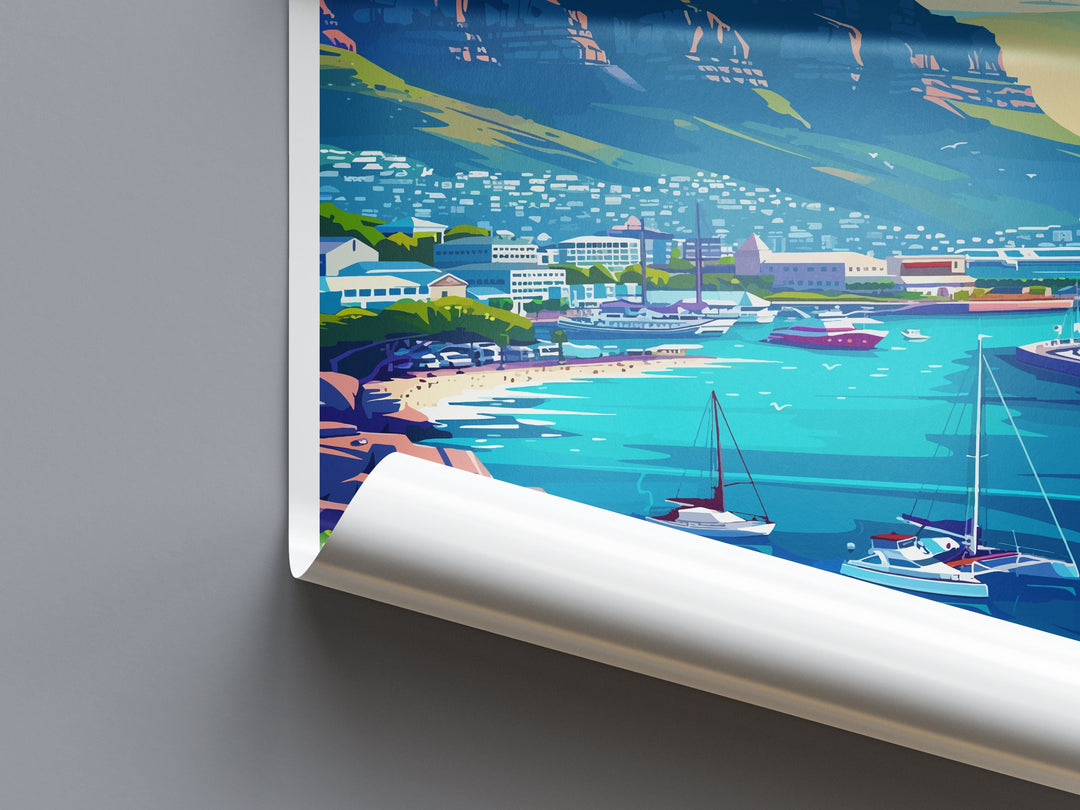Cape Town Travel Print Wall Art Cape Town Wall Hanging Home Décor Cape Town Gift Art Lovers South Africa Art Print Cape Town Wall Décor Art