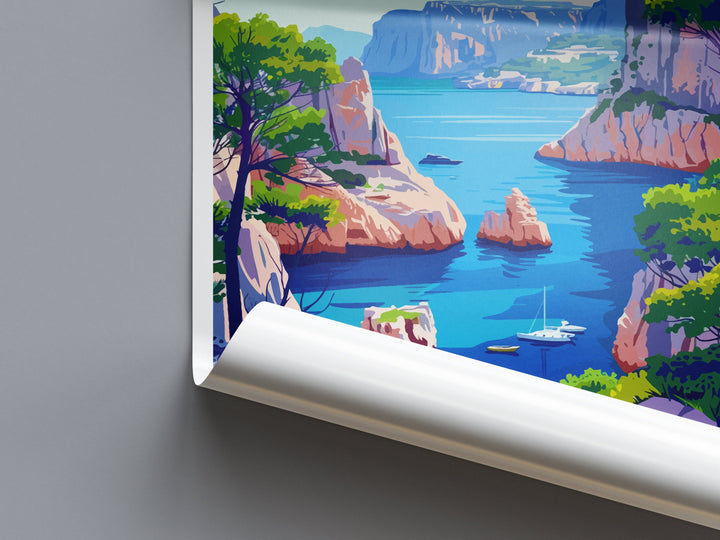 Calanques Travel Print Wall Art Calanques France Wall Hanging Home Decoration Calanques Gift Art Lovers Wall Art Print Calanques Wall Ar