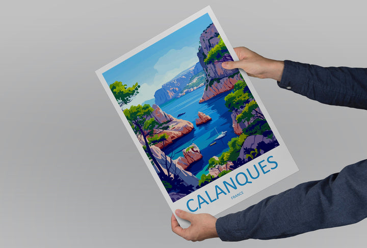 Calanques Travel Print Wall Art Calanques France Wall Hanging Home Decoration Calanques Gift Art Lovers Wall Art Print Calanques Wall Ar