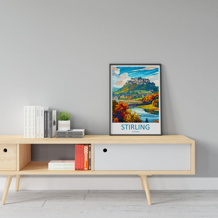 Stirling Travel Print Wall Art Stirling Wall Hanging Home Décor Stirling Gift Art Lovers Scotland Art Lover Gift Stirling Castle City Poster