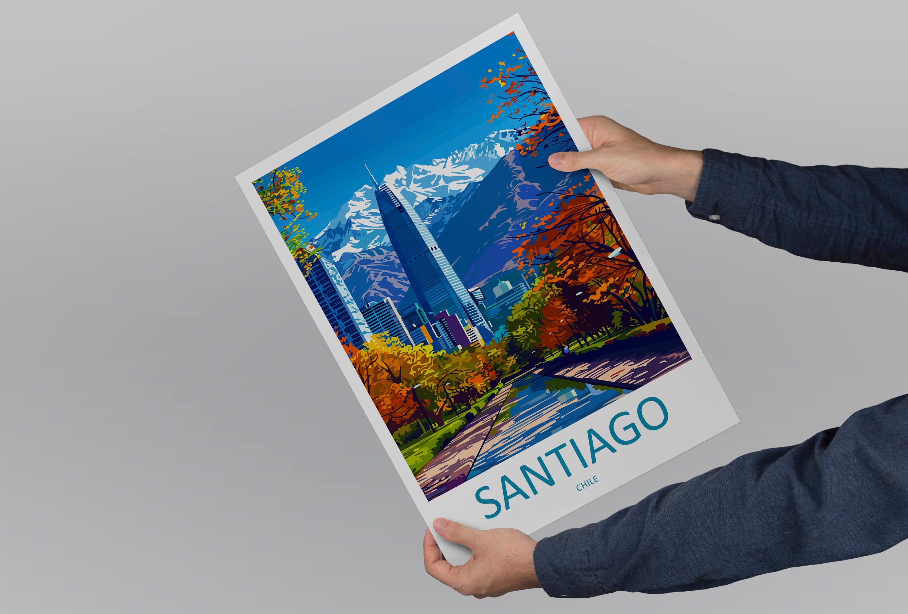 Santiago Travel Print