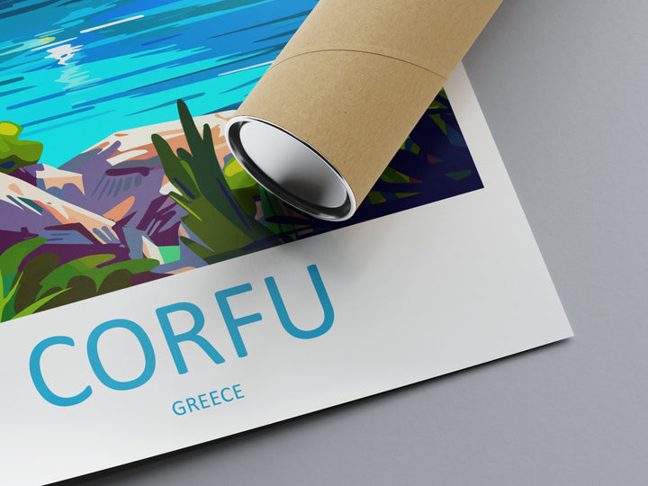 Corfu Travel Print Wall Art Corfu Greece Wall Hanging Home Decoration Corfu Gift Art Lovers Wall Art Print Corfu Wall Décor Greece Poster