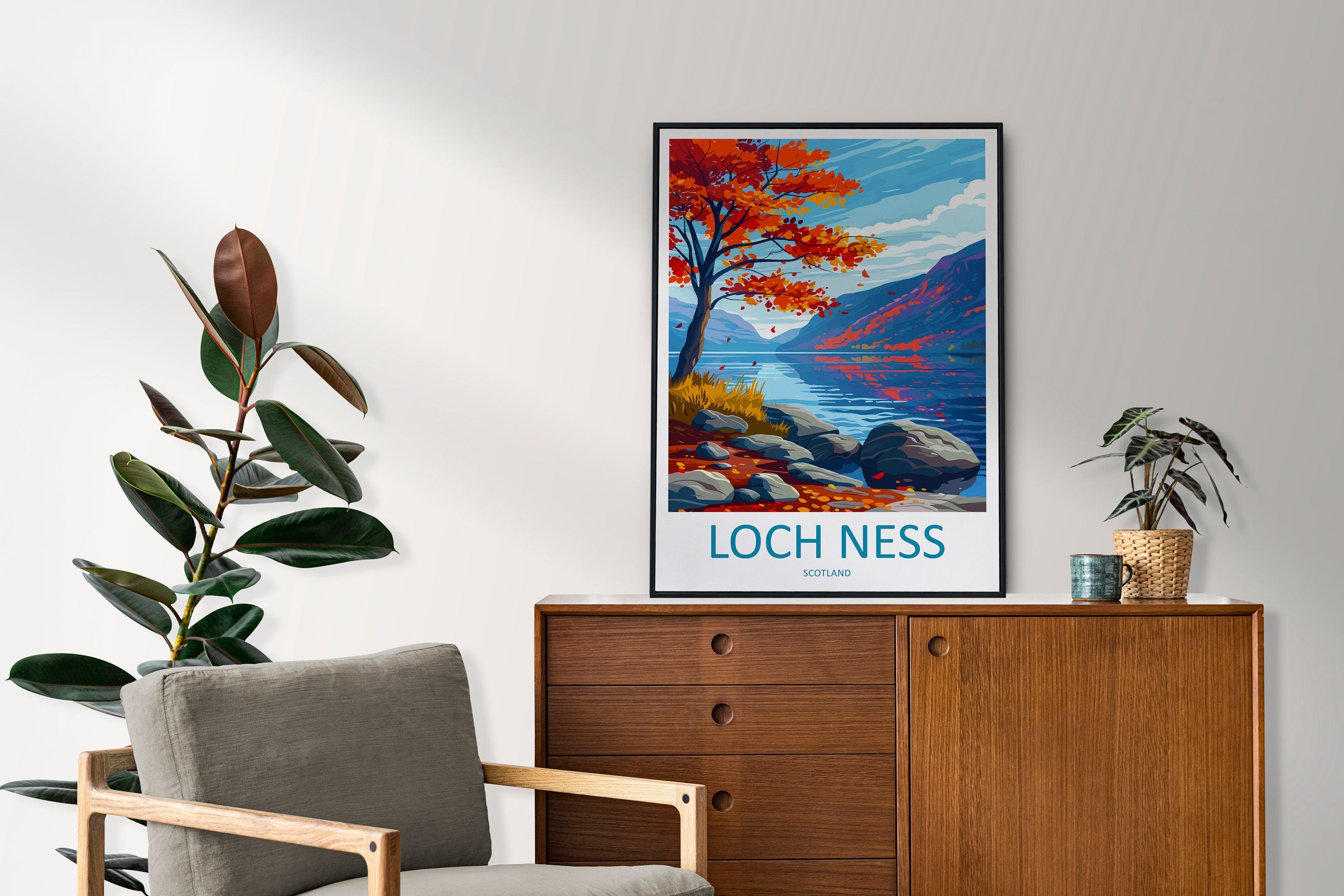 Loch Ness Print Loch Ness Home Décor Landscape Art Print Loch Ness